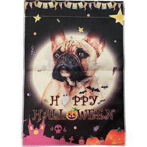 FRENCH Bulldog Halloween Garden Flag Double Sided Print New